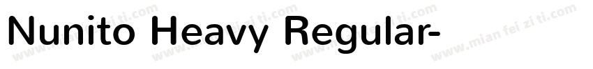 Nunito Heavy Regular字体转换